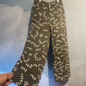 Dusen Dusen High Rise Jeans Abstract Graphic Print
